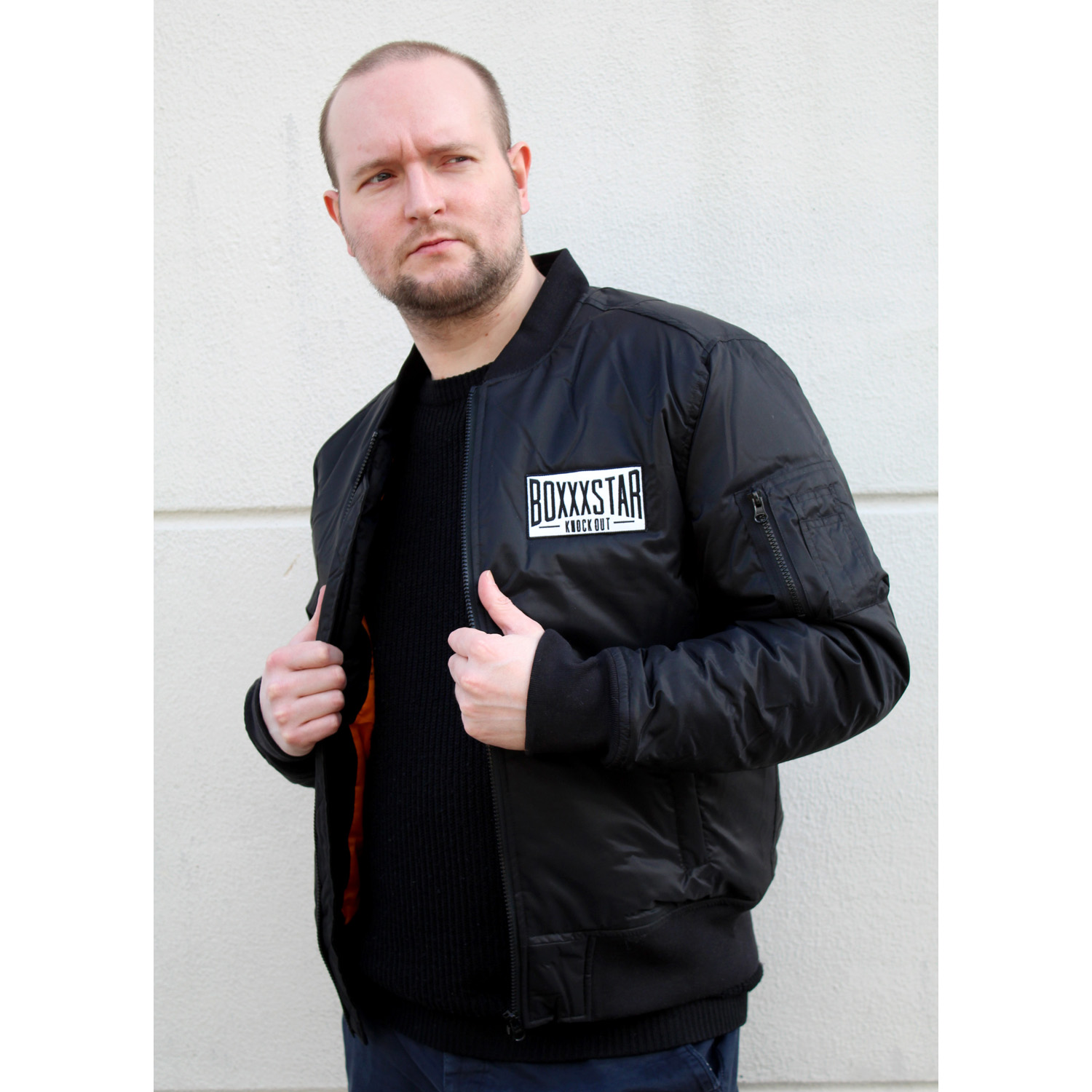boxxxstar_knockout_bomberjacke_schwarz Knockout Bomberjacke (schwarz)