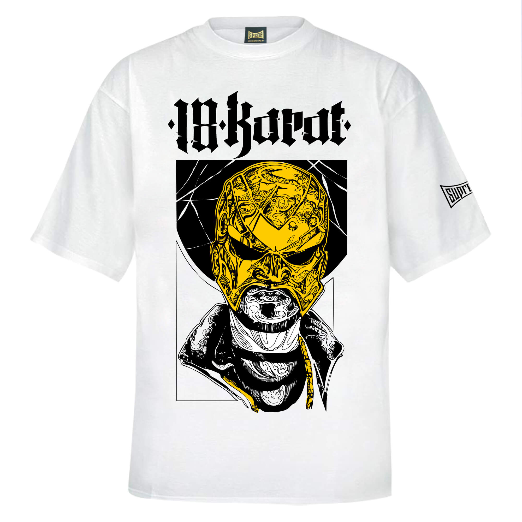 18_karat_portrait_shirt_weiss 18 Karat Portrait T-Shirt