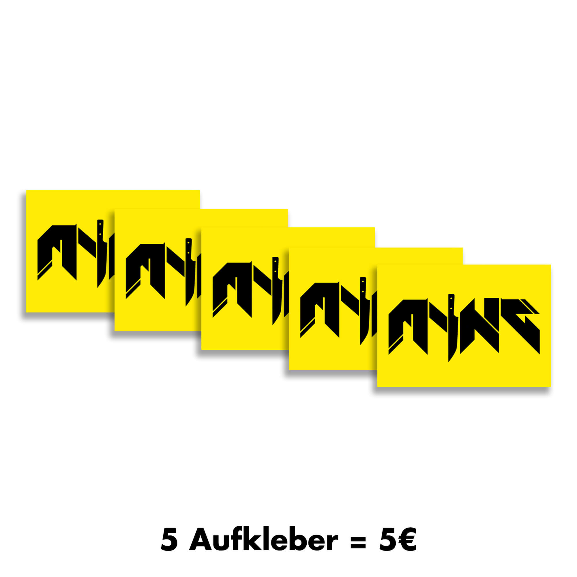 myng_basic_logo_gelb_5er_aufkleber Basic Logo Aufkleber (gelb)