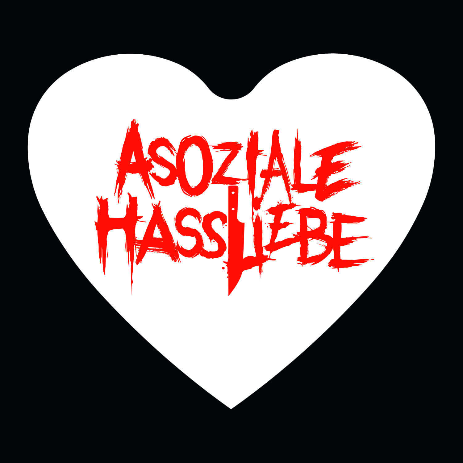 Asoziale_Hassliebe_Sticker Asoziale Hassliebe Aufkleber
