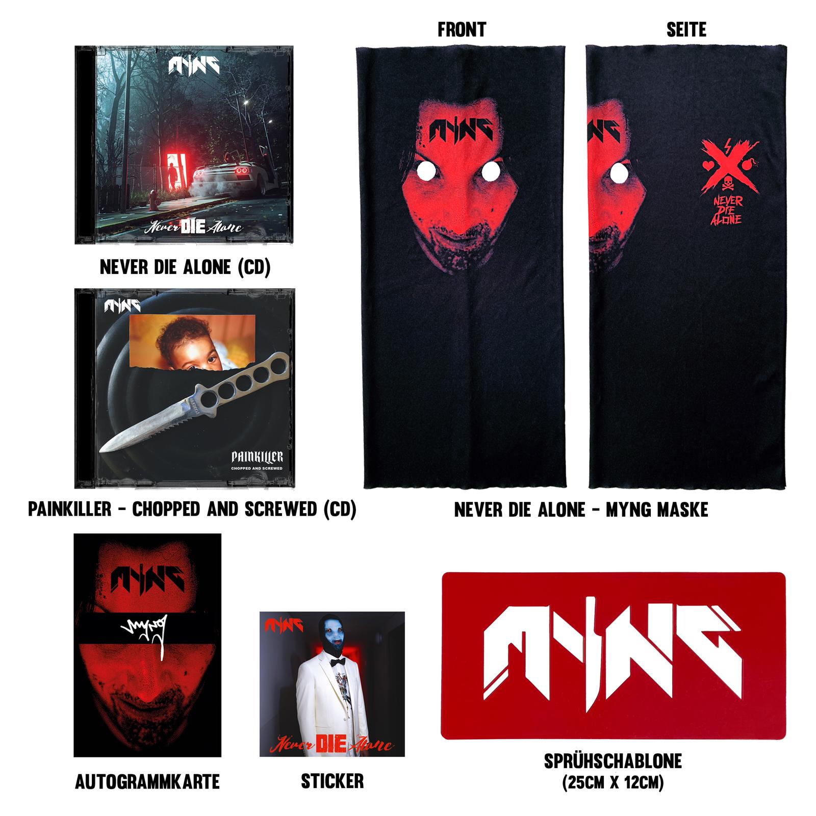 Myng_NDA_box-content Never Die Alone (Ltd. Bundle)